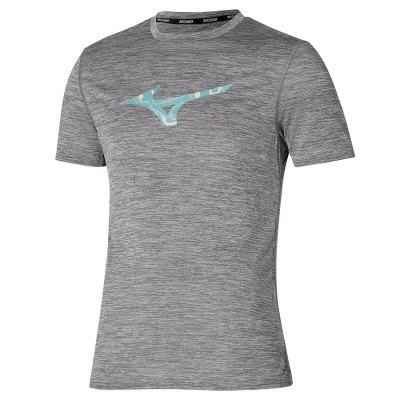 Camisa Mizuno Core RB Tee Hombre Grises Oscuro - Chile M142PDWCMX